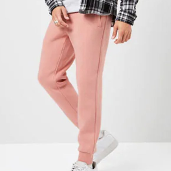 pink joggers for men